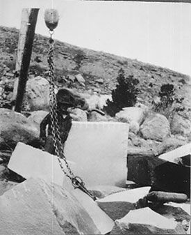 Crispin at his quarry in the canyon