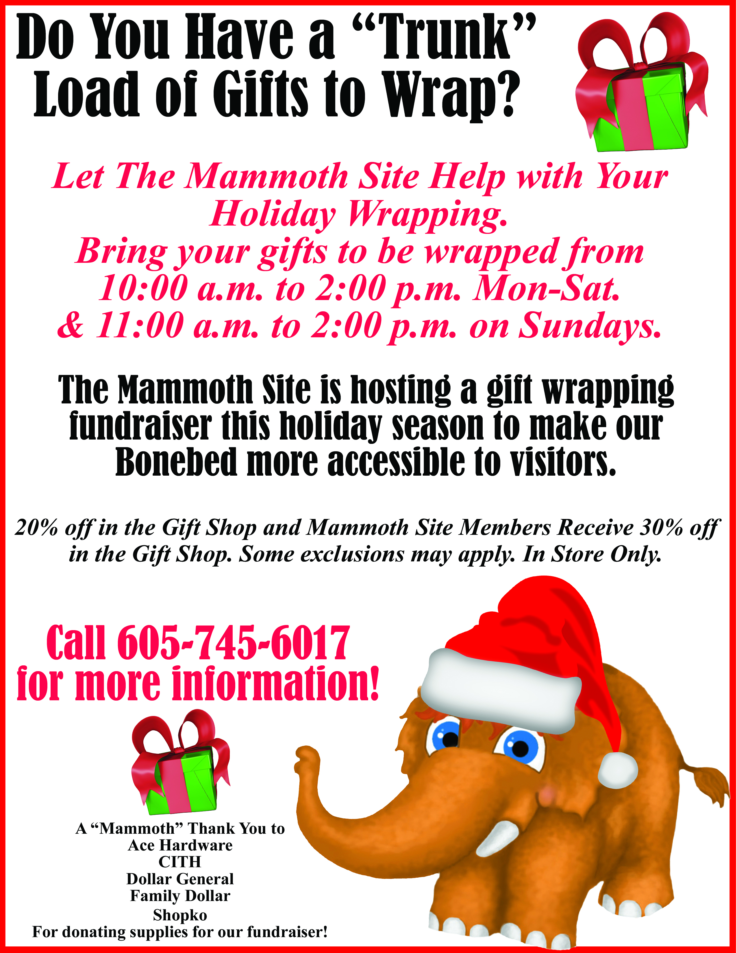 Do You have a “Trunk” Load of Gifts to Wrap?