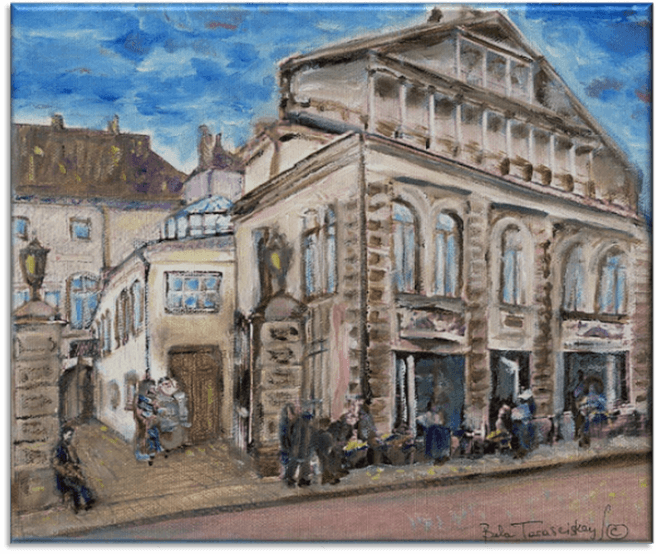 The Great Synagogue of Vilna (Painting by Bela Taraseiskey)