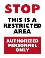 Stop Restricted Area