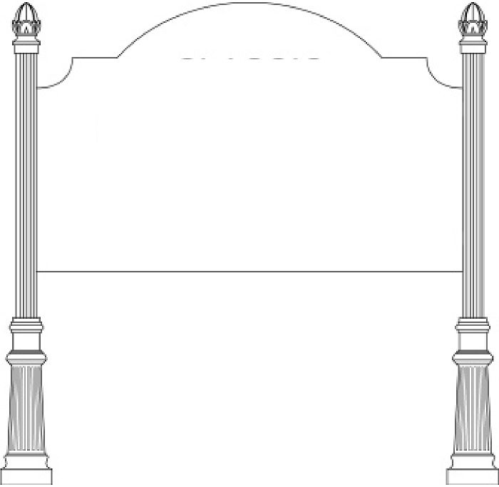 M4410 - Double Round Post Assembled