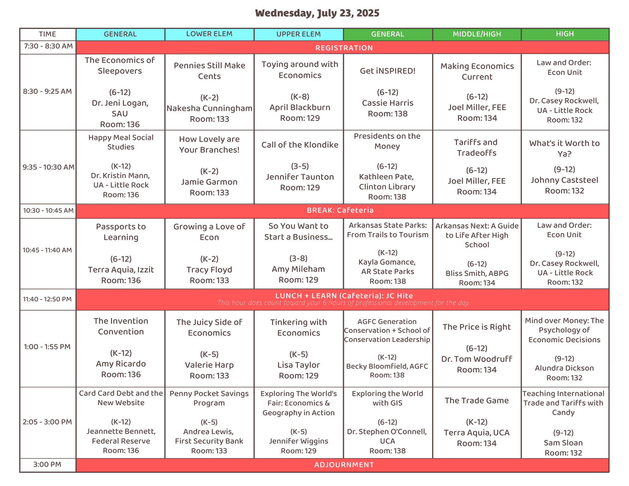 Wednesday, July 23, 2025