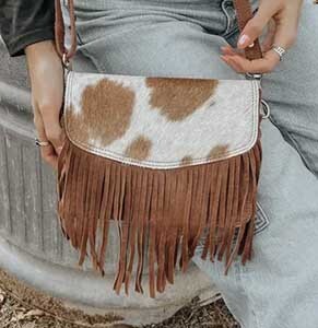 Purse-Chic Cowhide Leather Crossbody