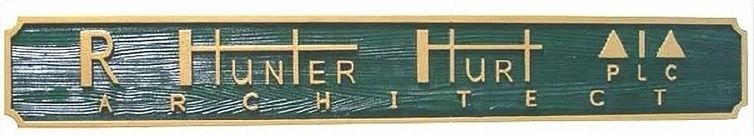 SC38005 - , Carved and Sandblasted Cedar Wood Name Plate for Architect