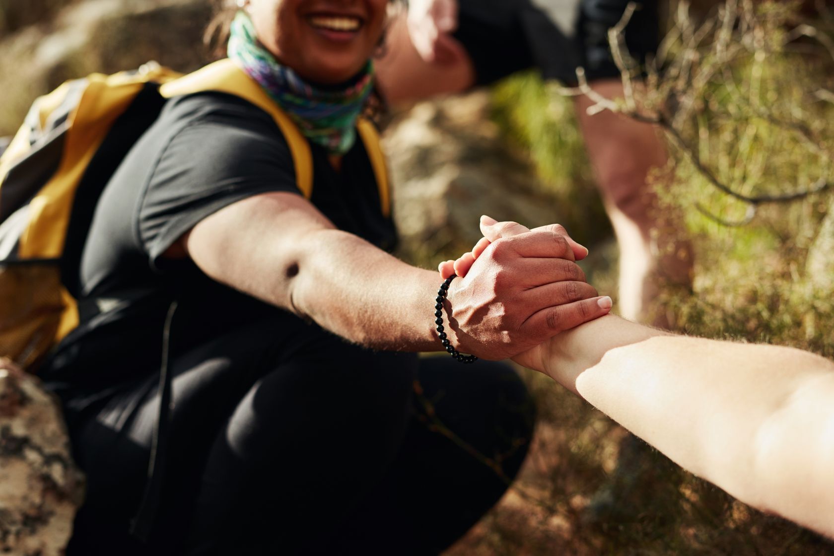 Grabbing each others hands