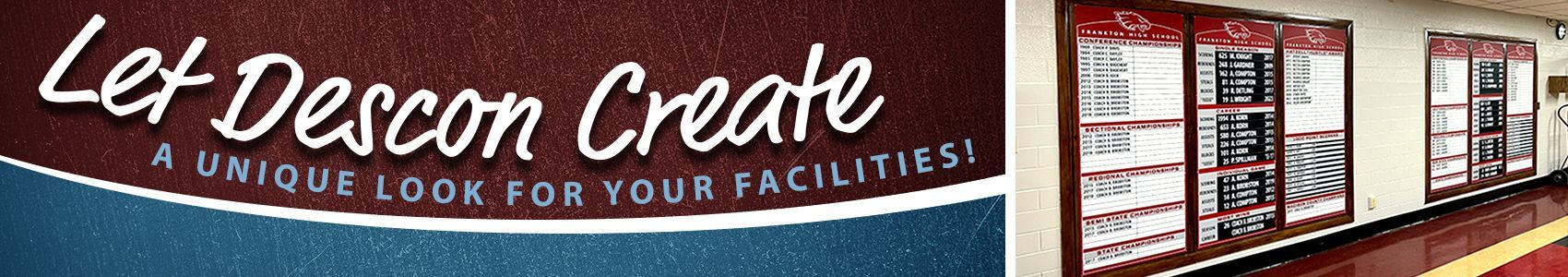 Custom high school athletic signs display, school mascot, girls and boys athlete of the month, custom signs, 