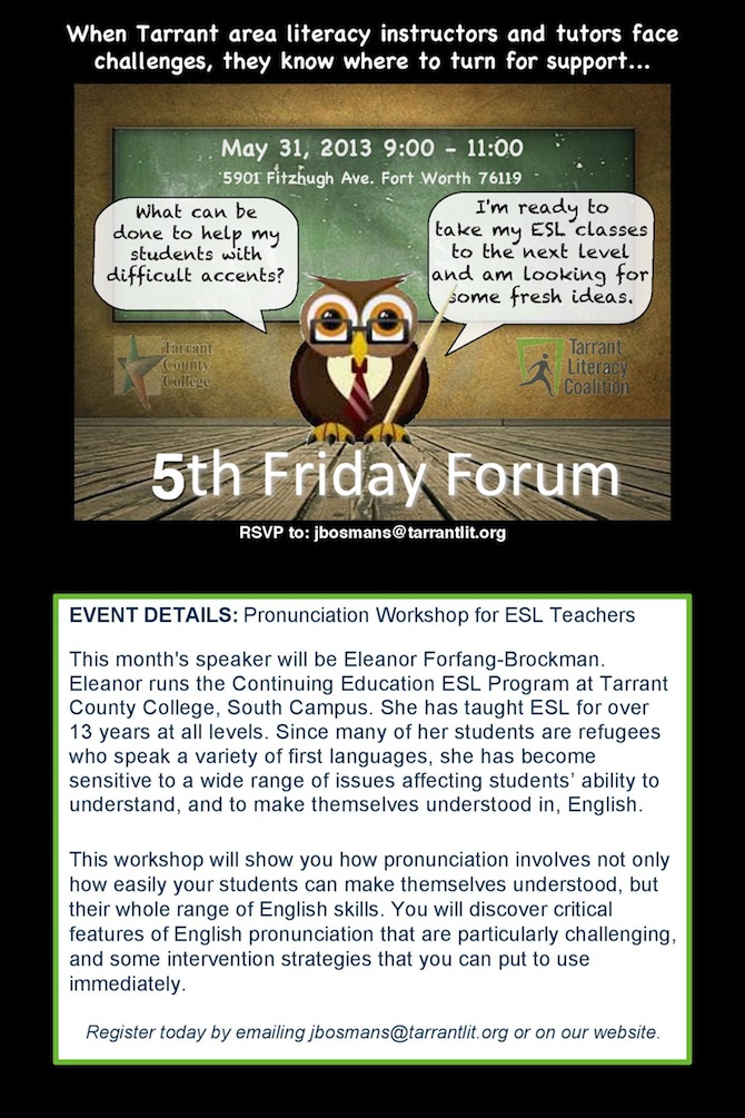 Fifth (Fourth) Friday Forum