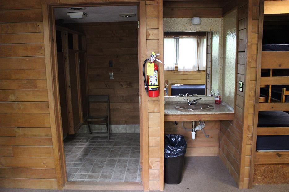 A-Frame Cabin Bathroom & Sink Area