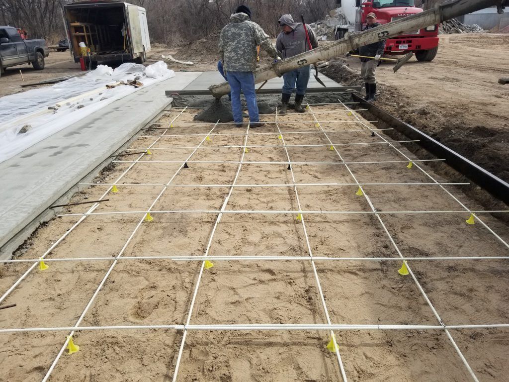 LiteBar pouring concrete