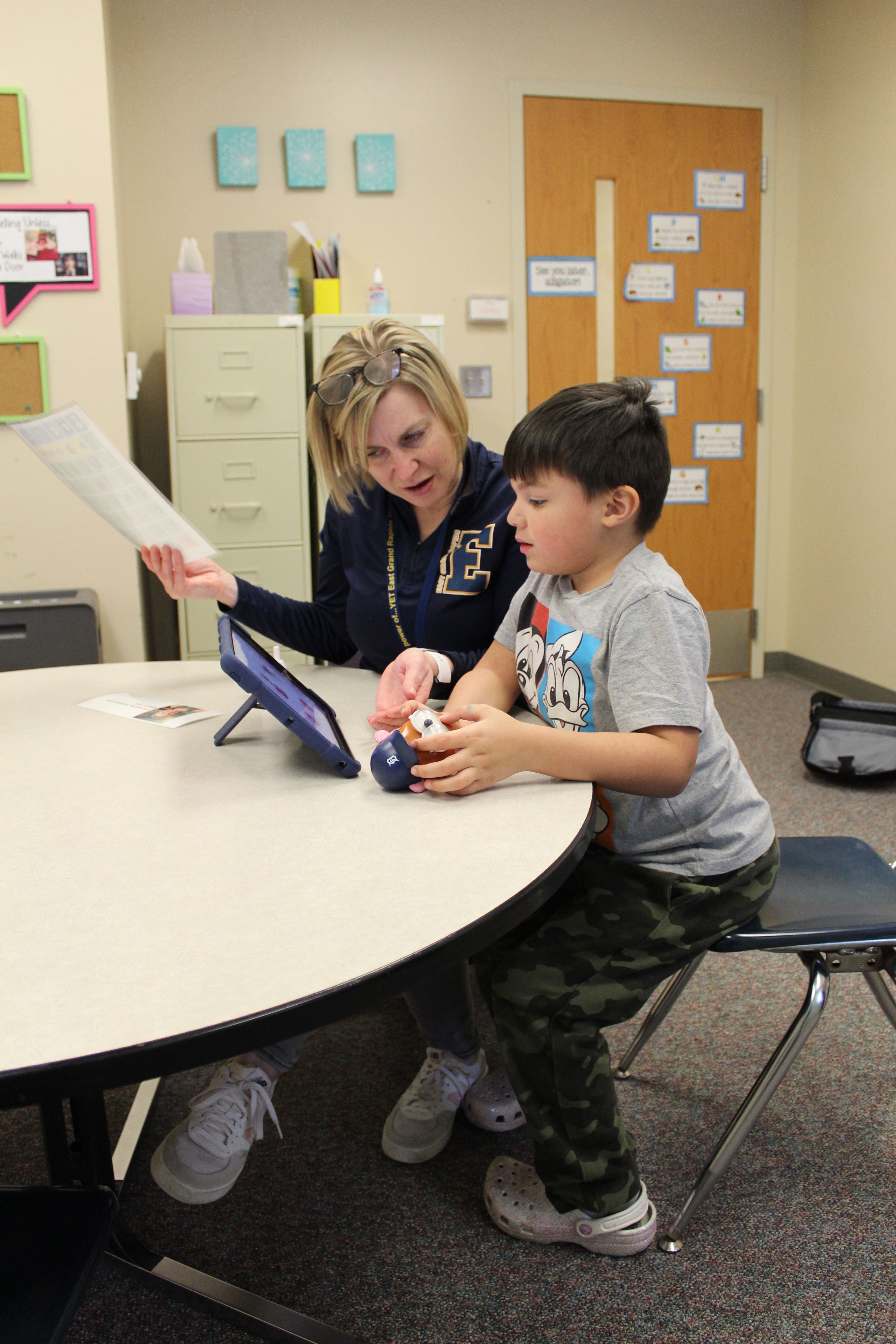 photo of Amanda Werner with student