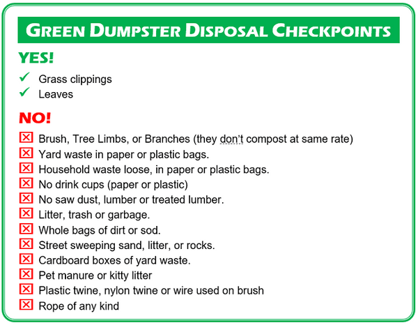 Garbage Check Proper Disposal Check Points