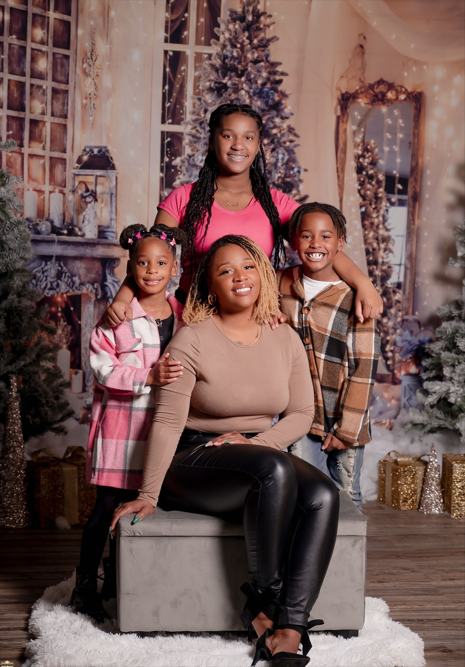 Christ Child Society of Omaha 2025 Scholarship recipient, Myiesha, with her children