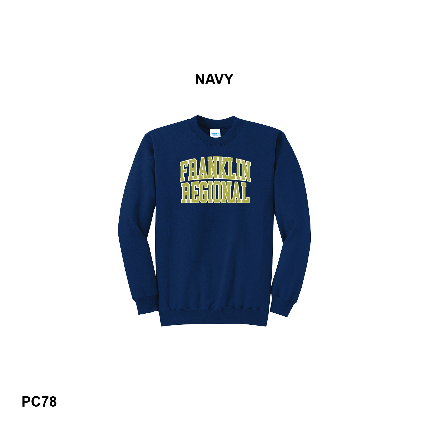 FRANKLIN REGIONAL LOGO - Port & Co™ Core Fleece Crewneck Sweatshirt