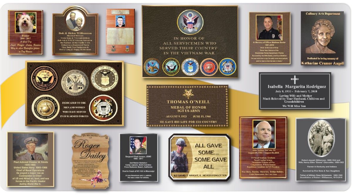 Plaques, Memorial Plaques, Gold Memorial Plaque, Engraved Plaques