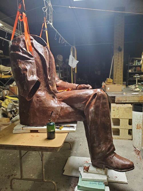 Statue is at the Foundry