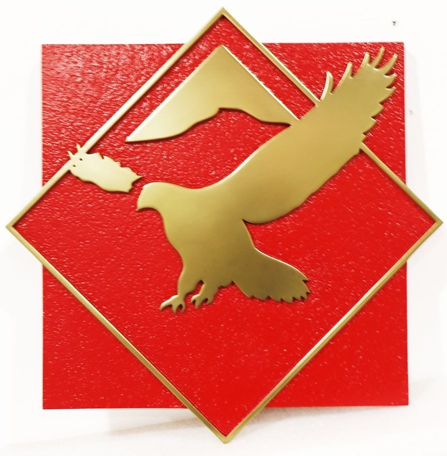 VP-1513 - Carved 2.5-D Multi-level Plaque of the Logo of a Company
