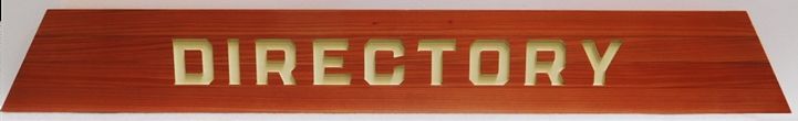 B11100 - Carved Engraved Redwood   Directory Sign  