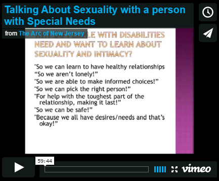 Talking About Sexuality with Someone with Special Needs