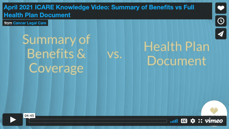 Summary of Benefits vs Full Health Plan Document