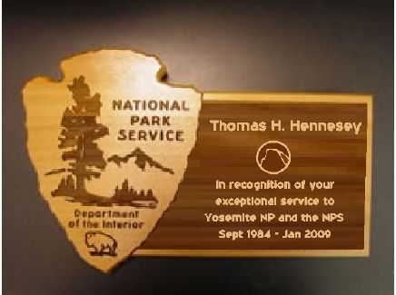 M3294- Cedar Recognition Plaque for the National Park Service  (Gallery 16)
