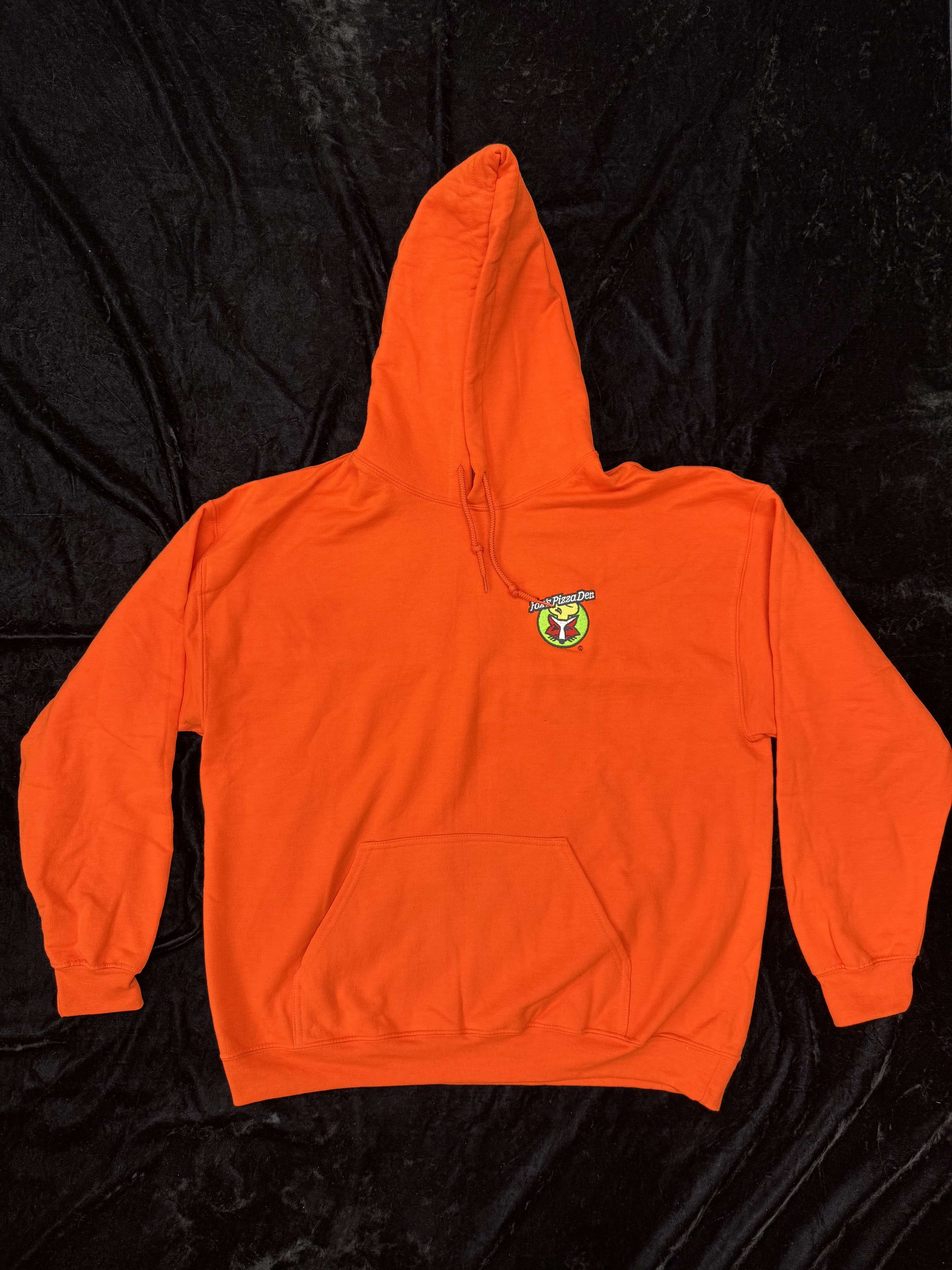 SALE Fox's Logo - Large Orange Hooded Sweatshirt