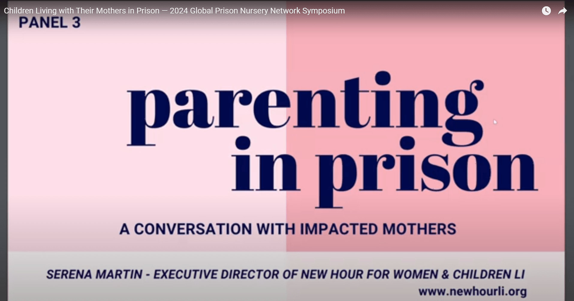 Children Living with Their Mothers in Prison — 2024 Global Prison Nursery Network Symposium