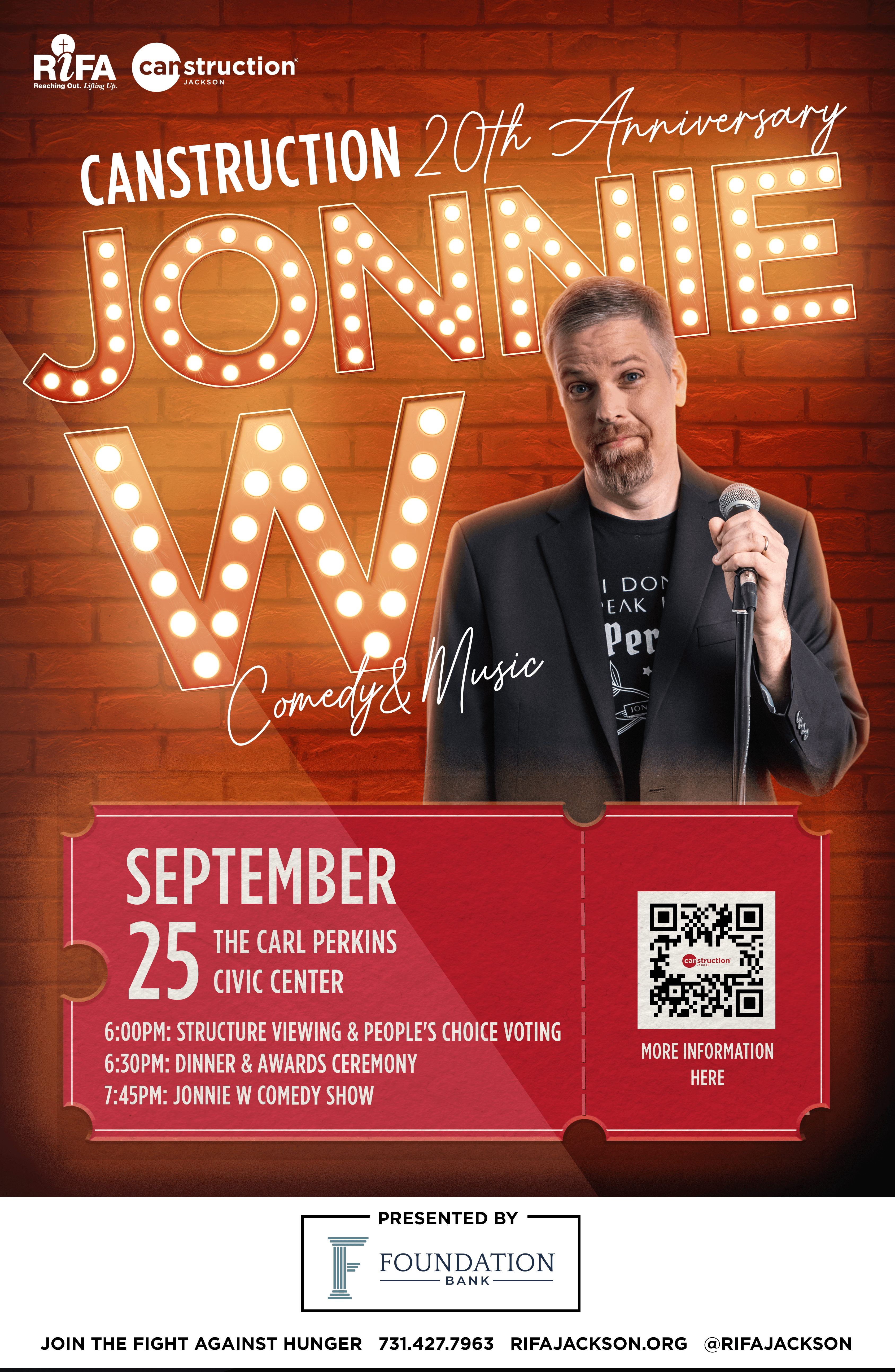 Canstruction 2025: An Evening With Jonnie W. Comedy & Music