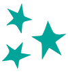 Three teal stars.