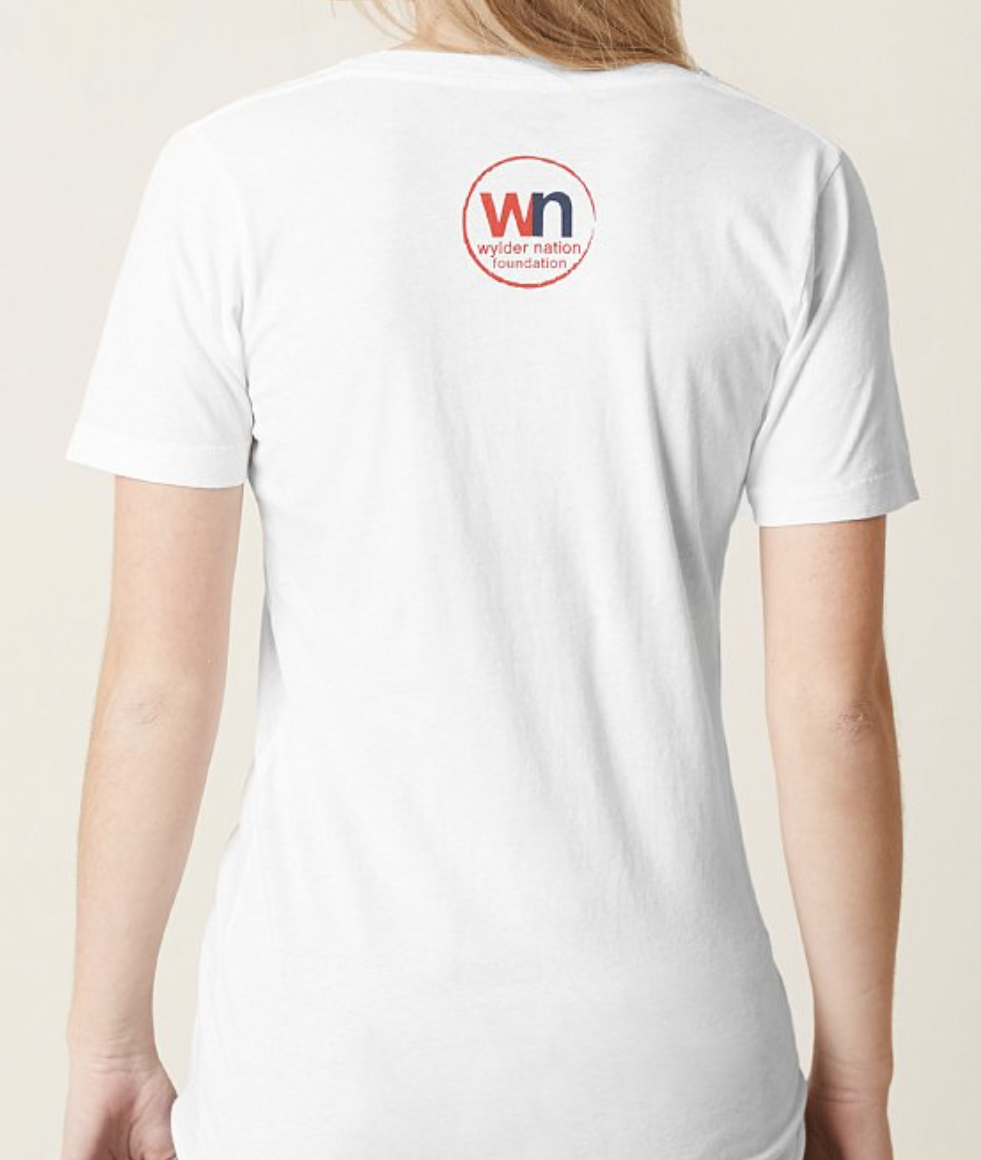 WN/Hurley Hope Whale Breach White V-neck T-Shirt