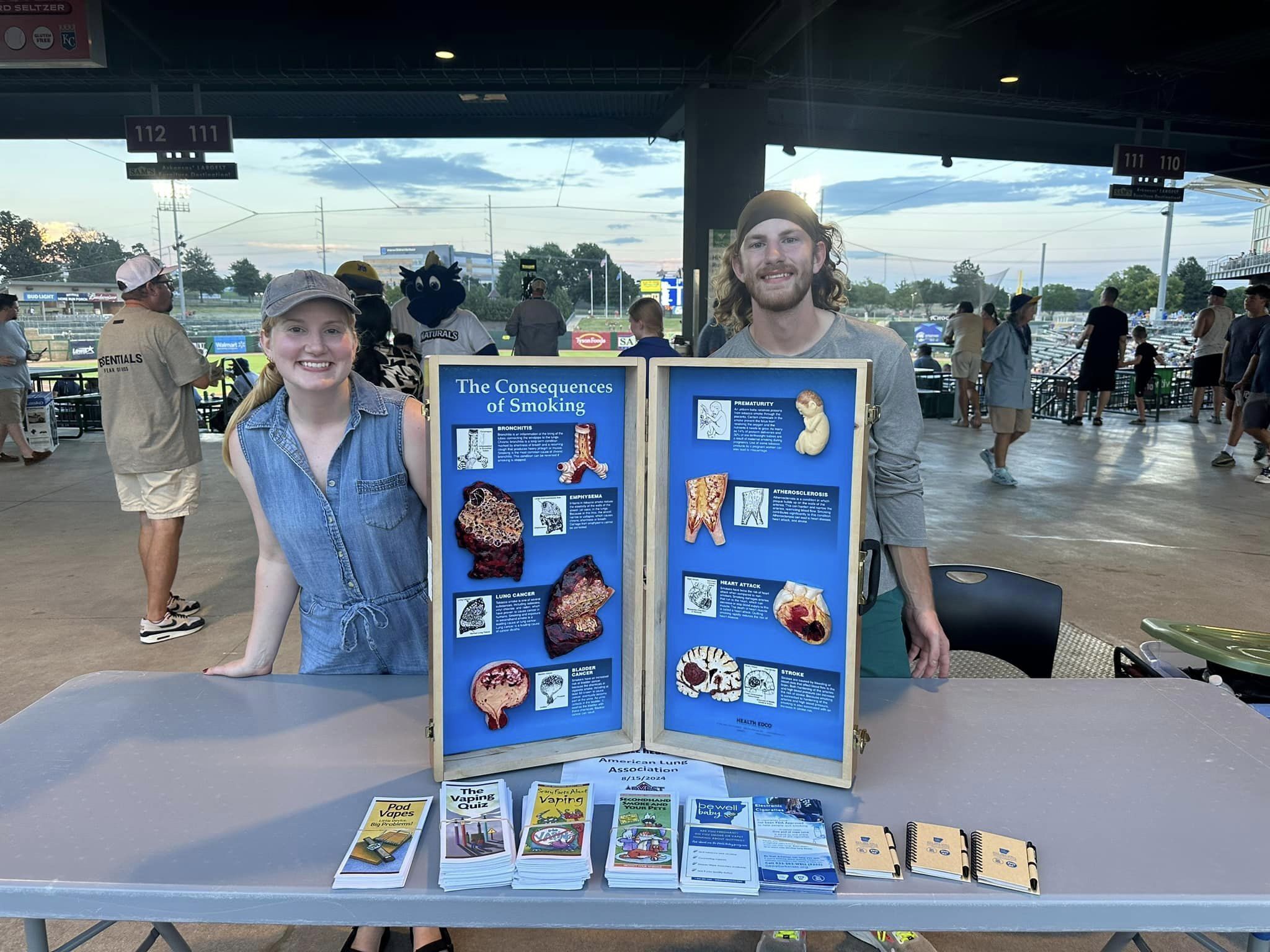 Sierra and brother at Naturals Ballgame Vaping booth