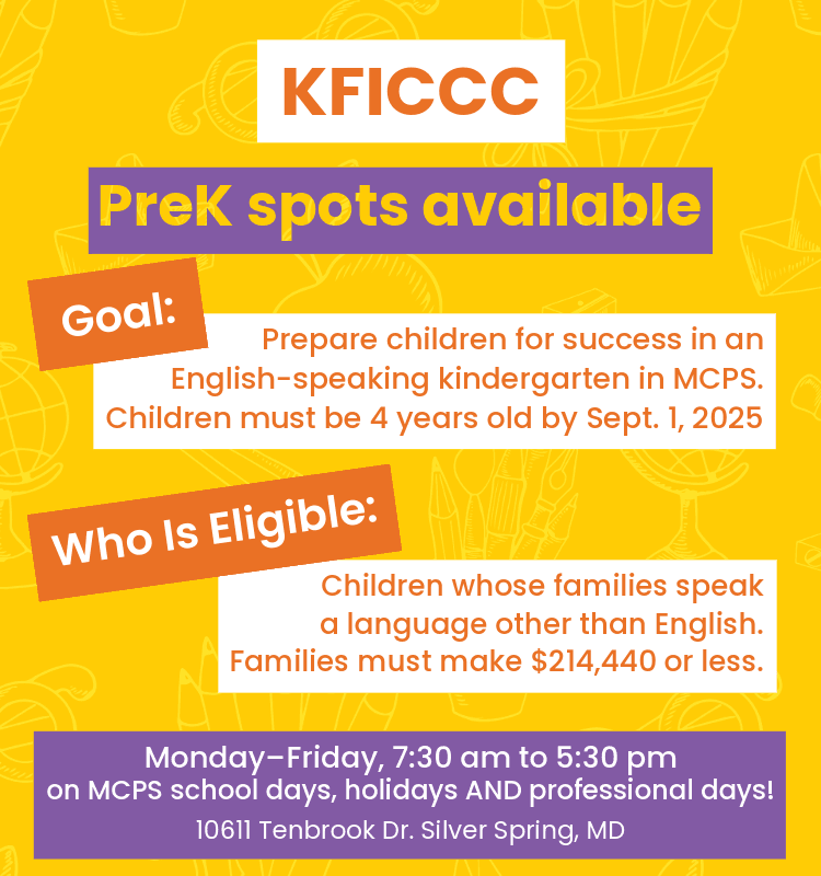 PreK Spots Available at KFICCC