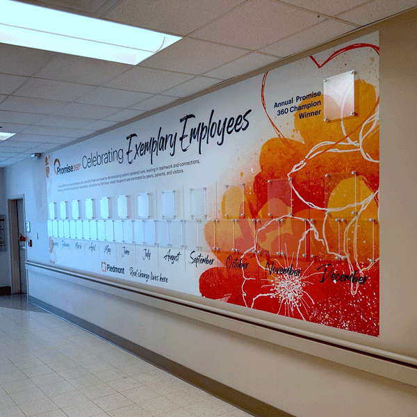 Piedmont Hospital Employee Recognition Wall 