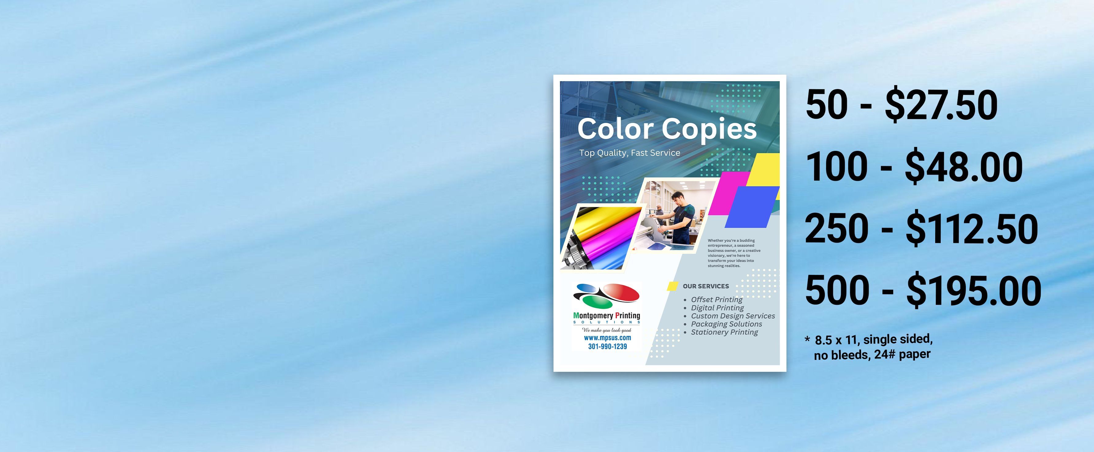 High Quality Color Copies