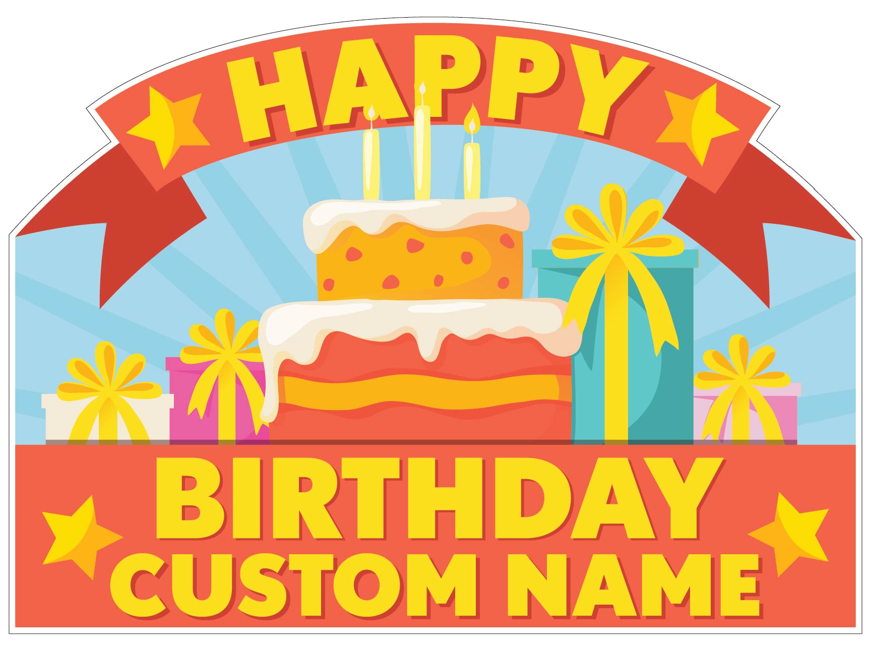 24"x18" {Custom Name} Birthday Sign