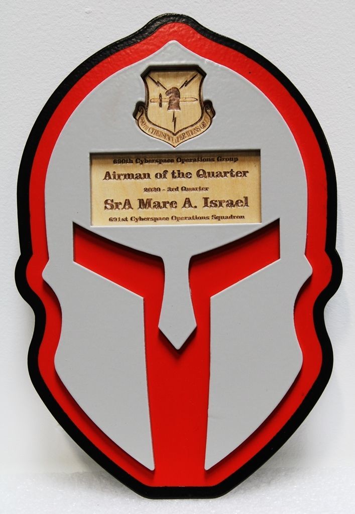 LP-9246 - Carved Airman of the Quarter Award Plaque