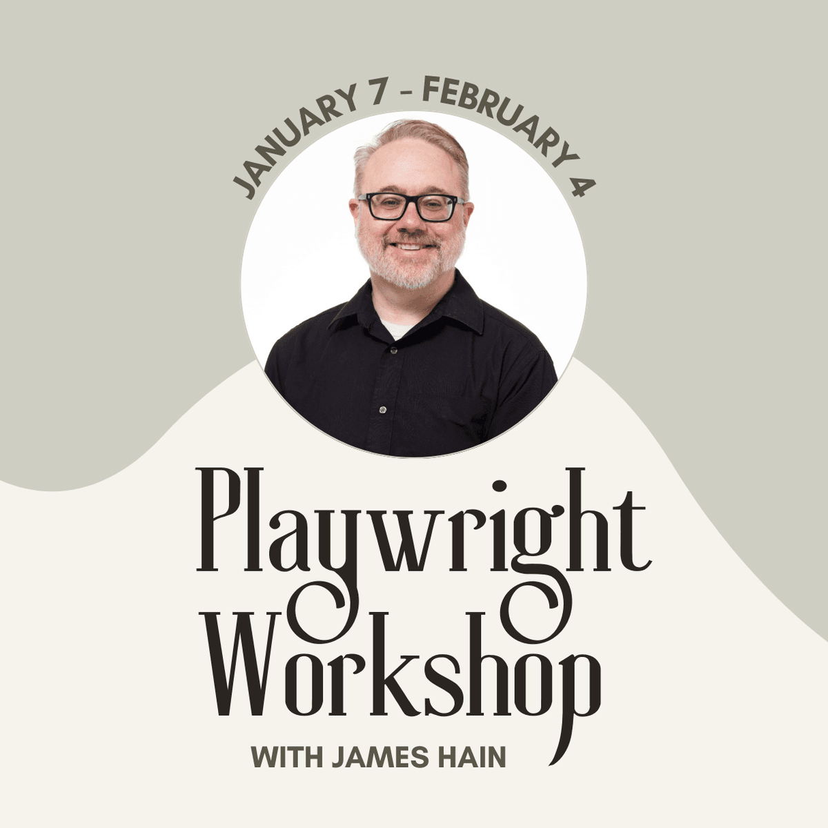 James Hain teaching a playwright workshop.