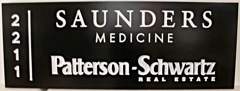 B11266 - Carved and Engraved HDU Sign for "Saunders Medicine"