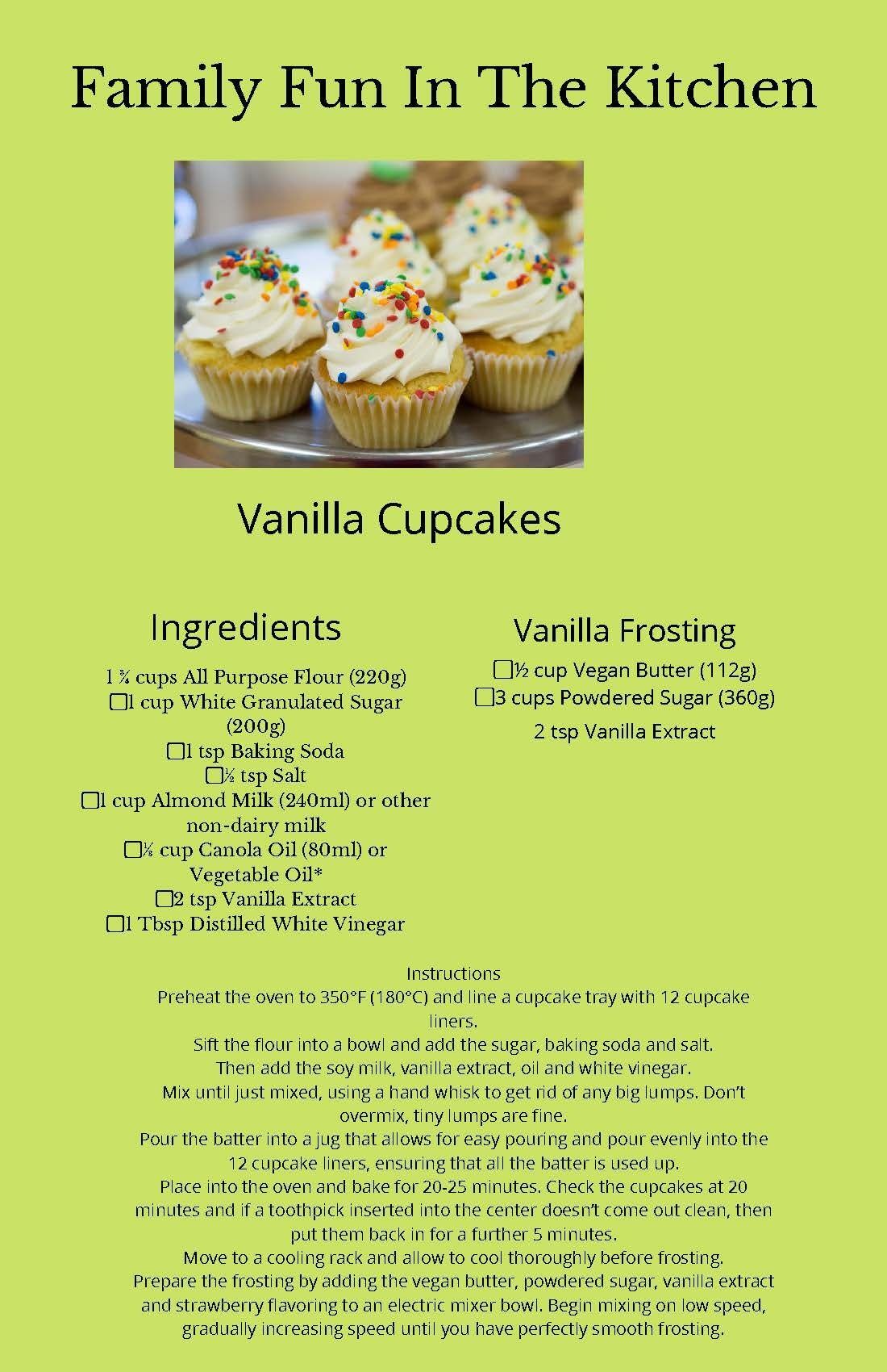 Family Fun in the Kitchen: Vanilla Cupcakes