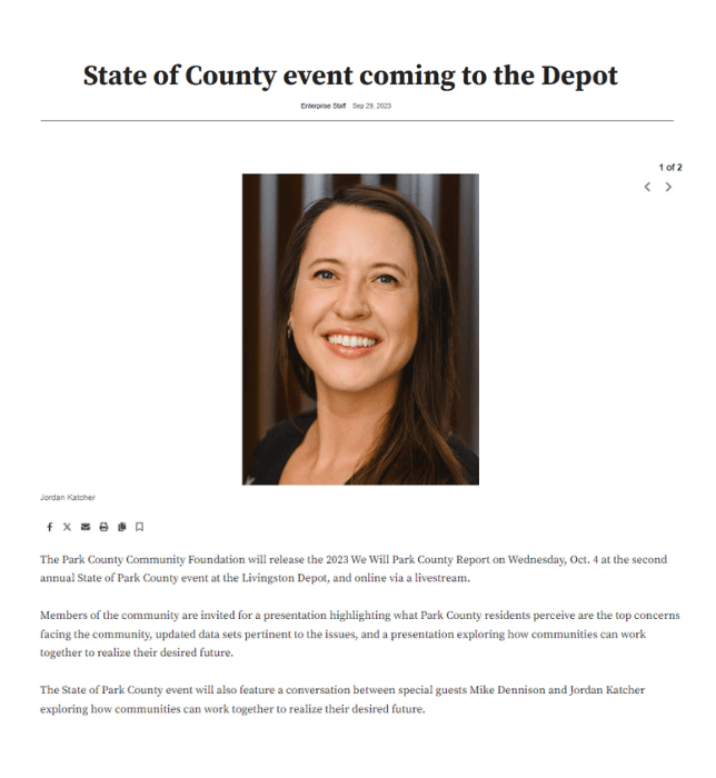 State of County event coming to the Depot