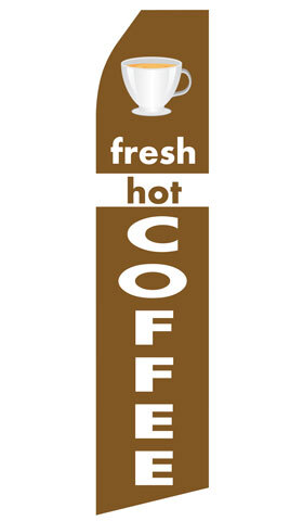 Fresh Hot Coffee Econo Stock Flag