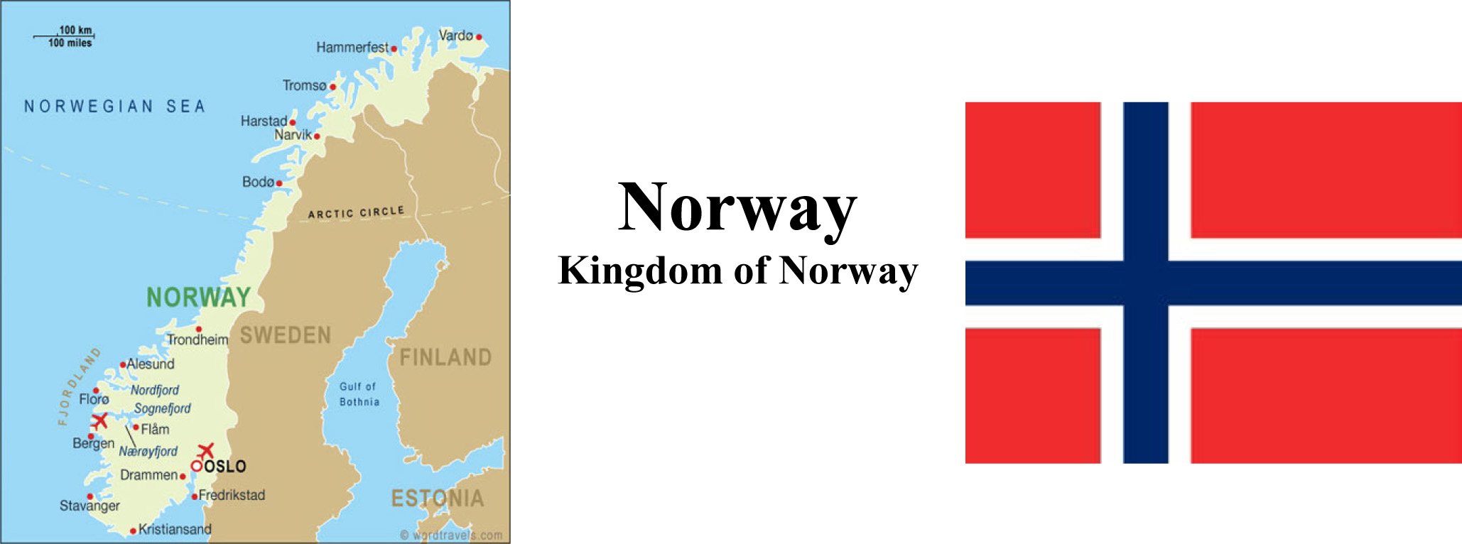 Norway Map & Flag