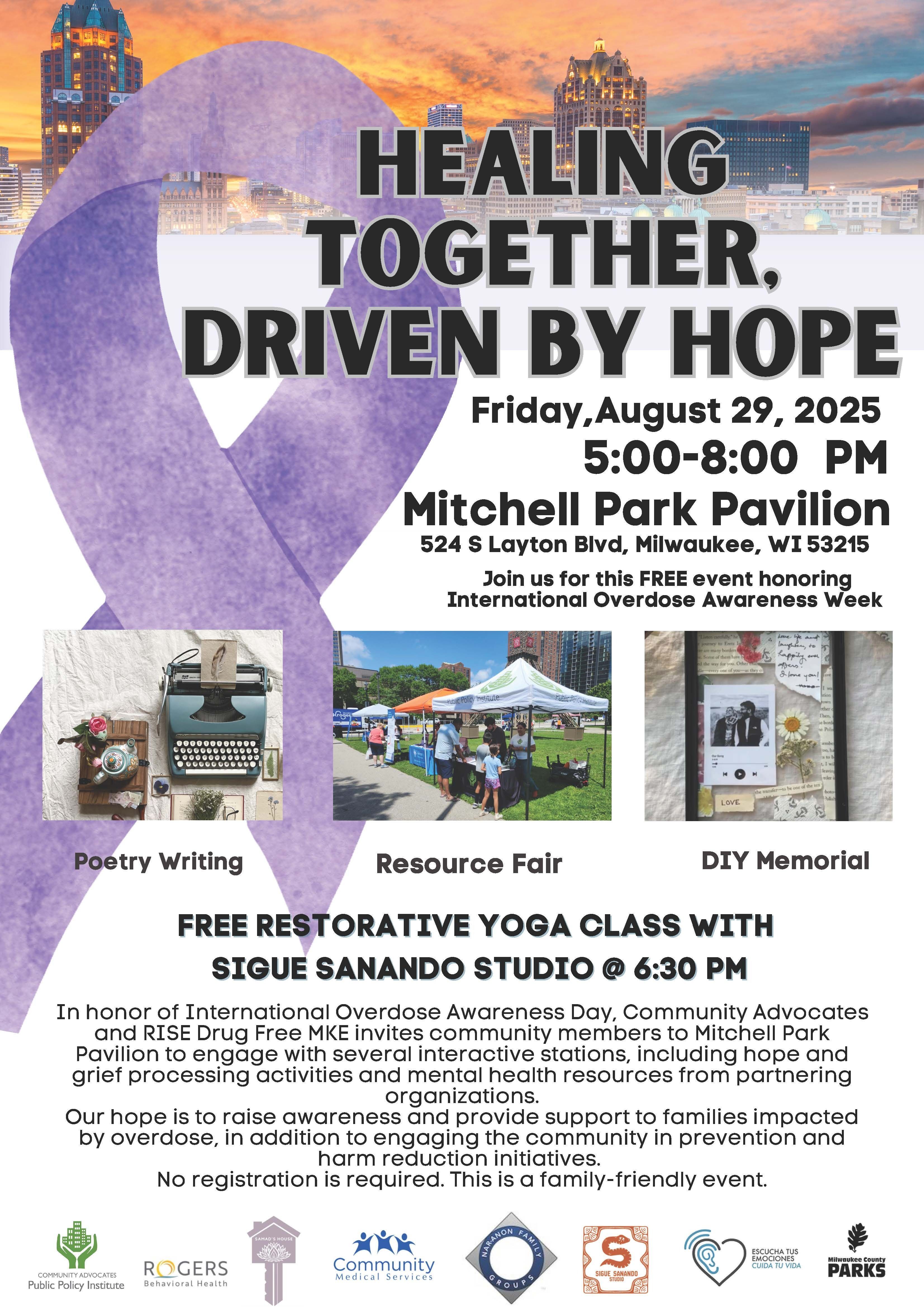 Healing Togehter, Driven by Hope flyer