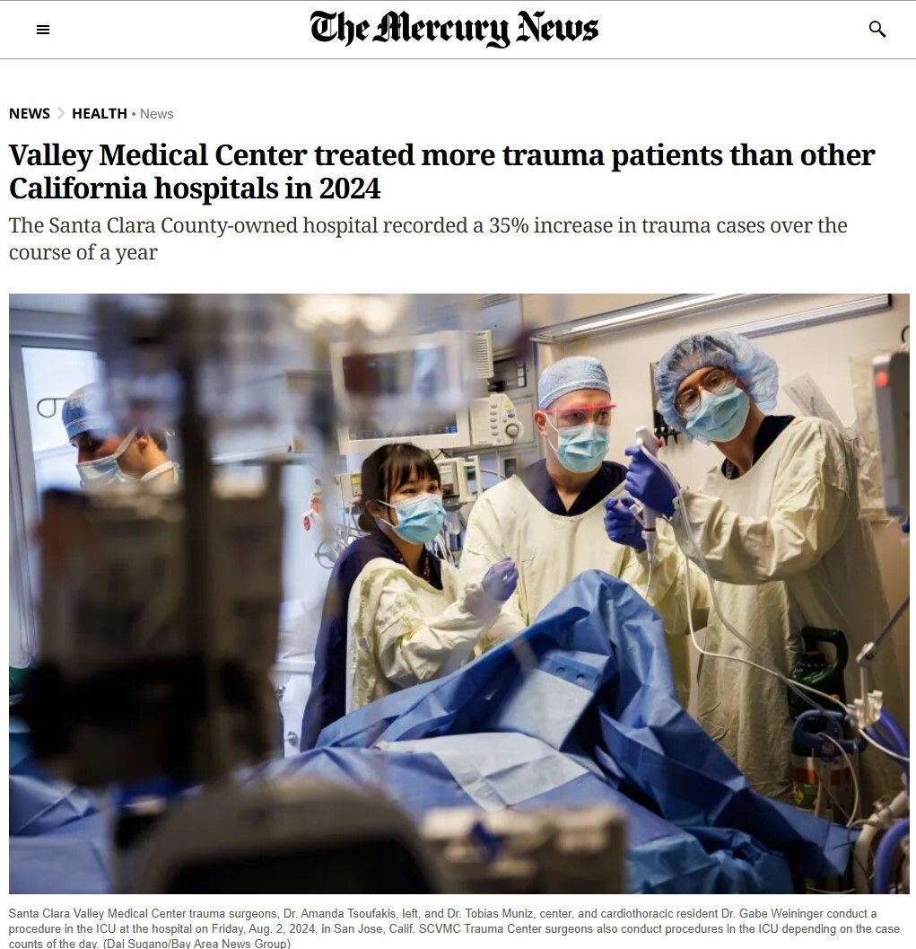 Valley Medical Center treated more trauma patients than other California hospitals in 2024