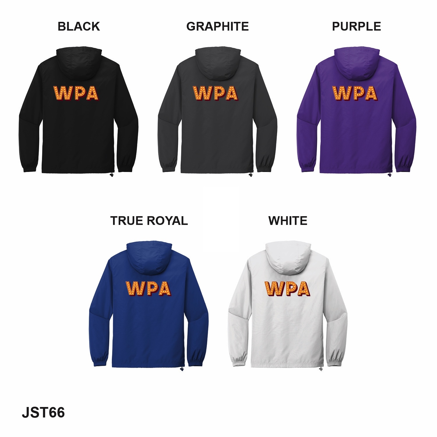 WPA LIGHTS LOGO - Sport-Tek® Packable Anorak - FULL COLOR BACK