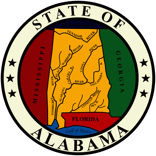 W32010 - Seal of the State of Alabama Wooden Plaque