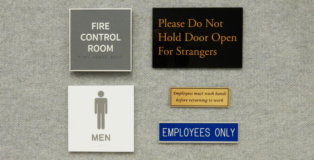 office signs architectural signage braille ada compliant egress or