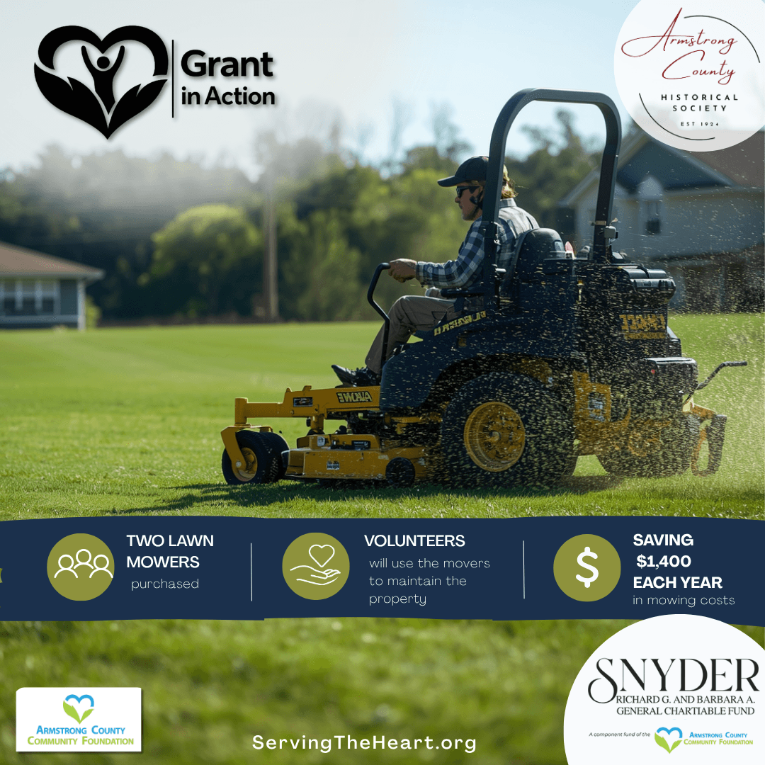 Armstrong Historical Society purchased two lawn mowers with grant