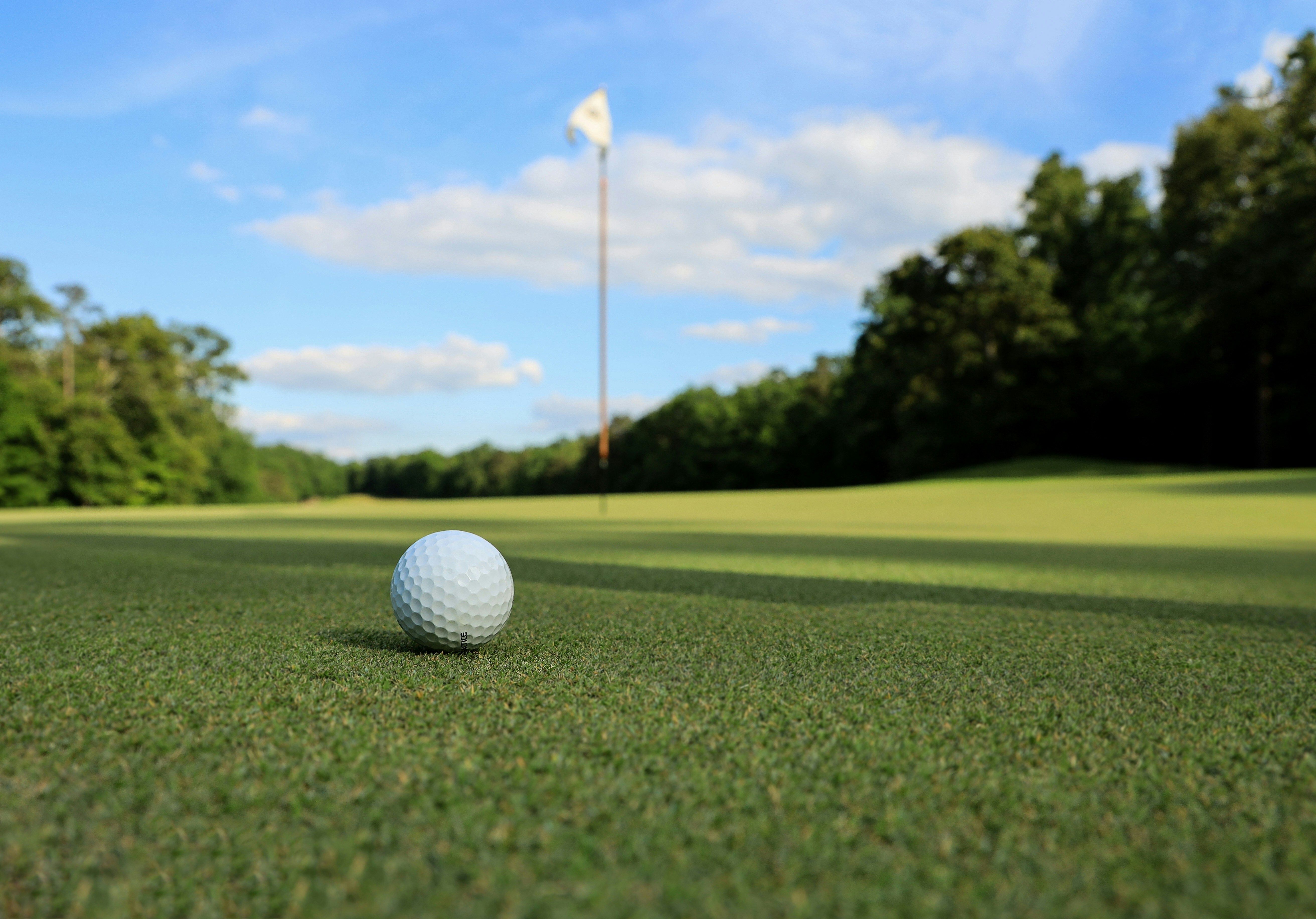 golf ball on the putting green