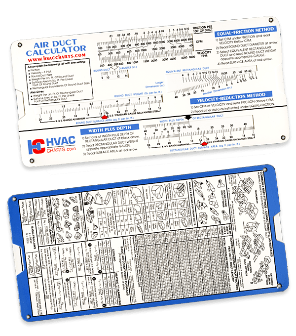 Air Duct Slide Rule Calculator