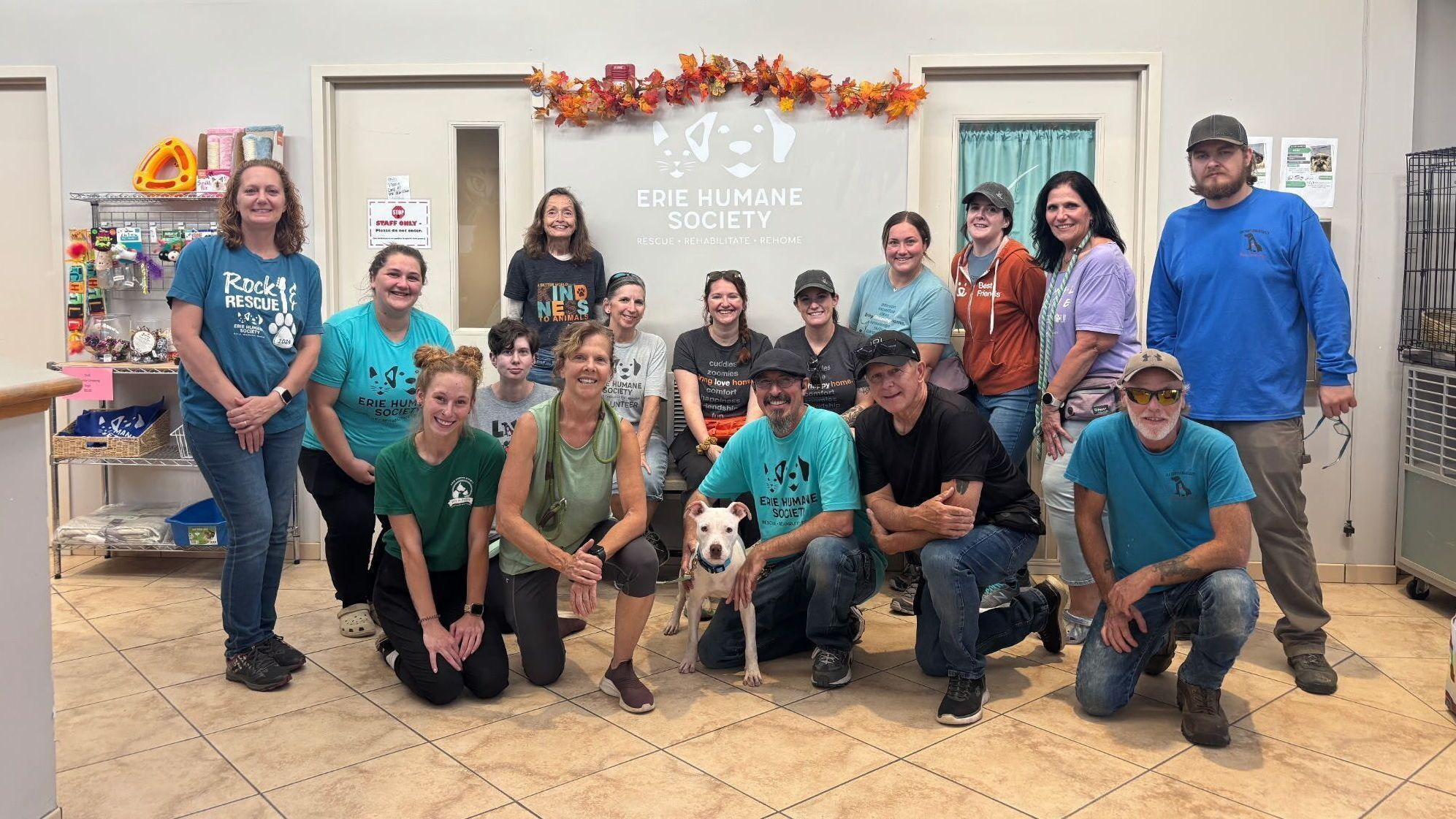 Group of volunteers gather for a photo